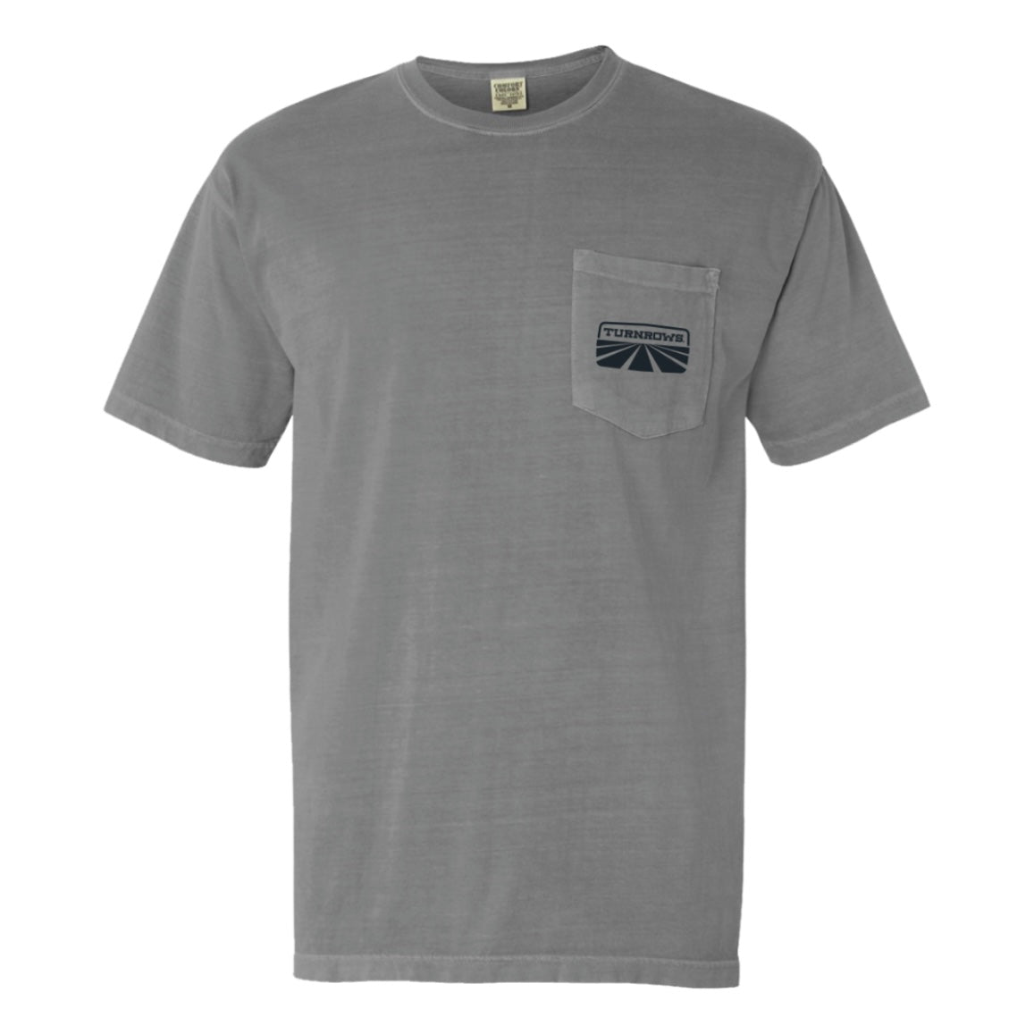 Gray Turnrows Land That I Love Pocket Short Sleeve Tee