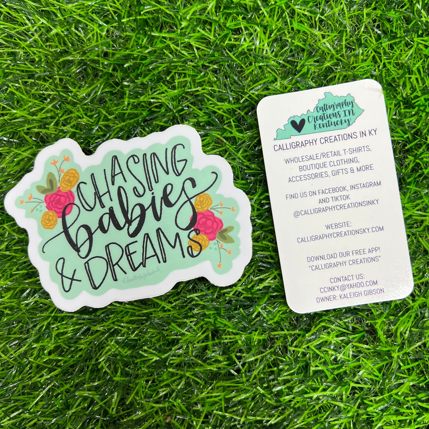 Chasing Babies & Dreams Sticker - Doodles By Rebekah