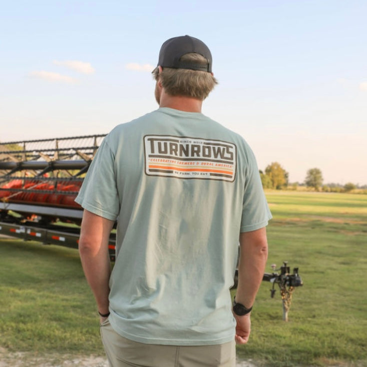 Green Turnrows Vintage Stamp Short Sleeve Tee