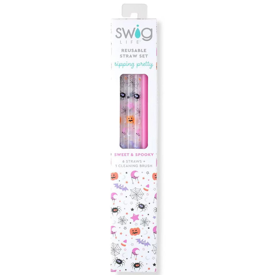 Sweet And Spooky Swig Reusable Straw Set