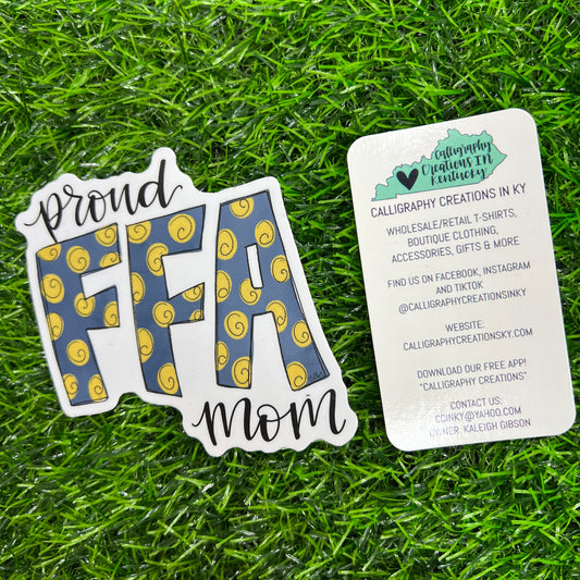 Proud FFA Mom Sticker - Doodles By Rebekah