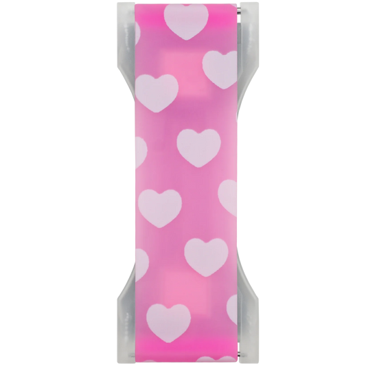 Pink Heart GLOW Silicone LoveHandle Pro Phone Grip