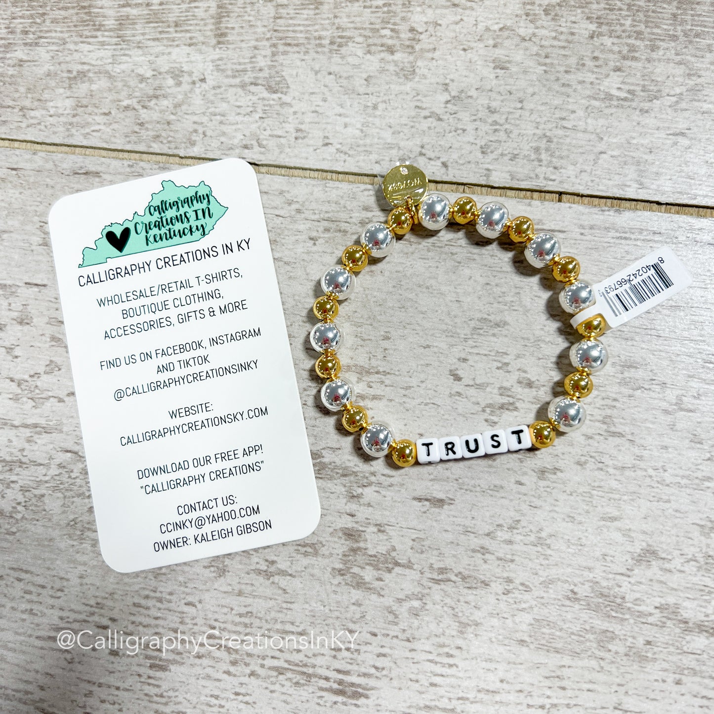 Trust - Little Words Project Beaded Bracelet