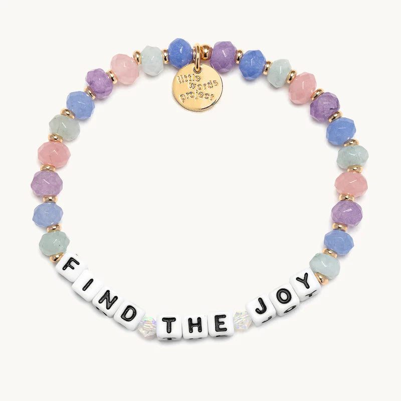 Find The Joy - Place Setting Little Words Project Beaded Bracelet