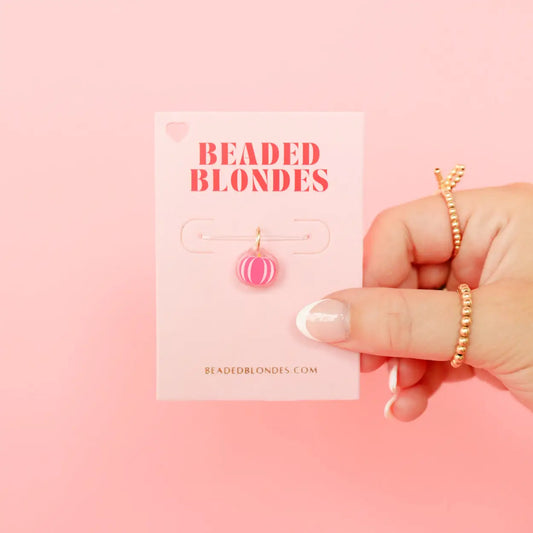 Pink Pumpkin Charm (Interchangable) • Beaded Blondes