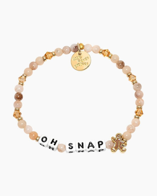 Oh Snap / Gingerbread Man Little Words Project Beaded Bracelet