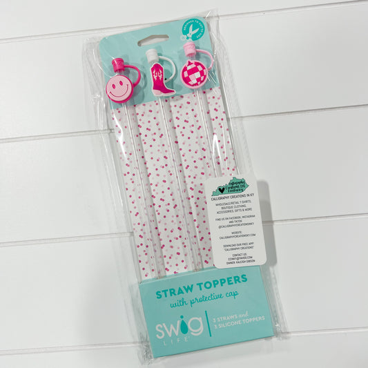 Let’s Go Girls Swig Straw Topper Set FINAL SALE