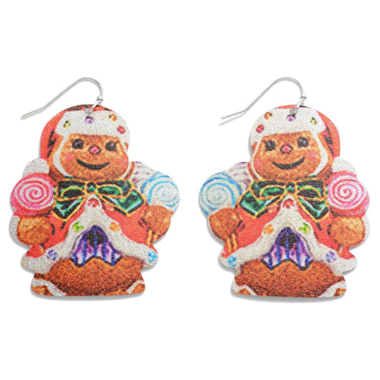 Vintage Gingerbread Man Earrings