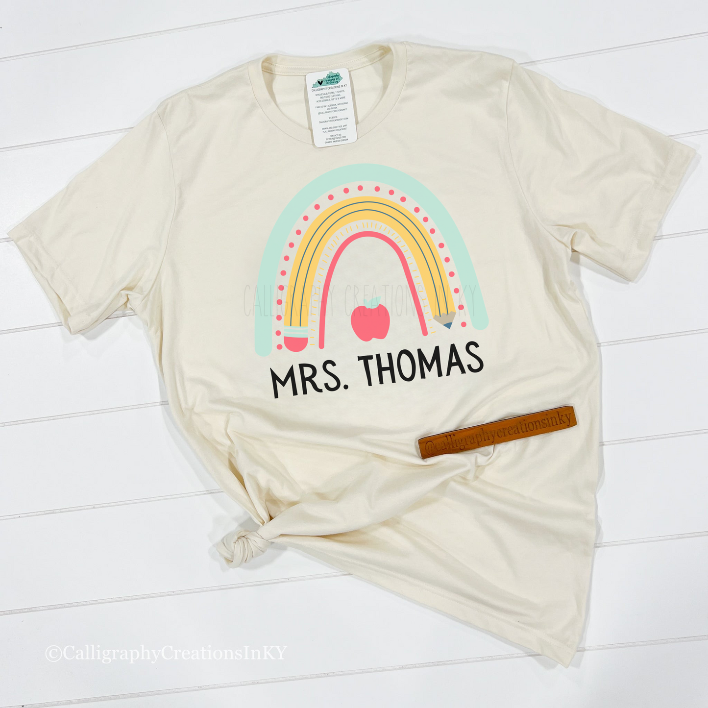 CUSTOM PREORDER • Teacher Rainbow Tee