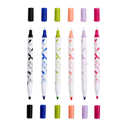 Dual-Tip Wet Erase Markers 6 Pack