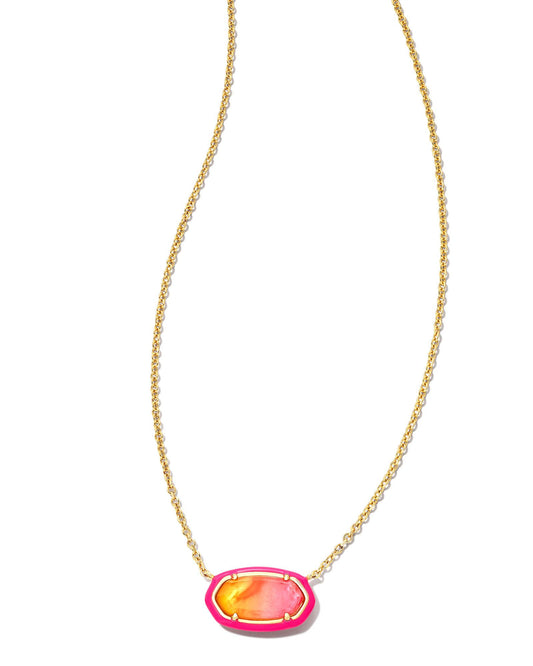 Kendra SCOTT- Framed Elisa Gold Multi Strand Necklace Pink Opalite Illusion