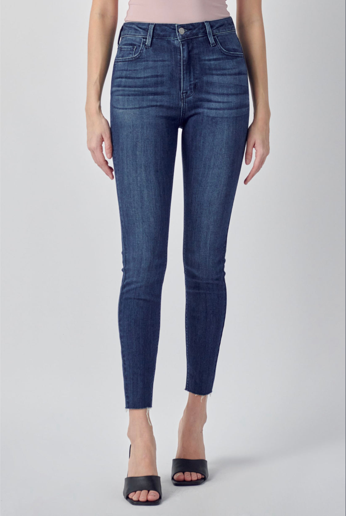 High Rise Straight Cut Ankle Skinny • Cello - FINAL SALE - DOORBUSTER DEAL