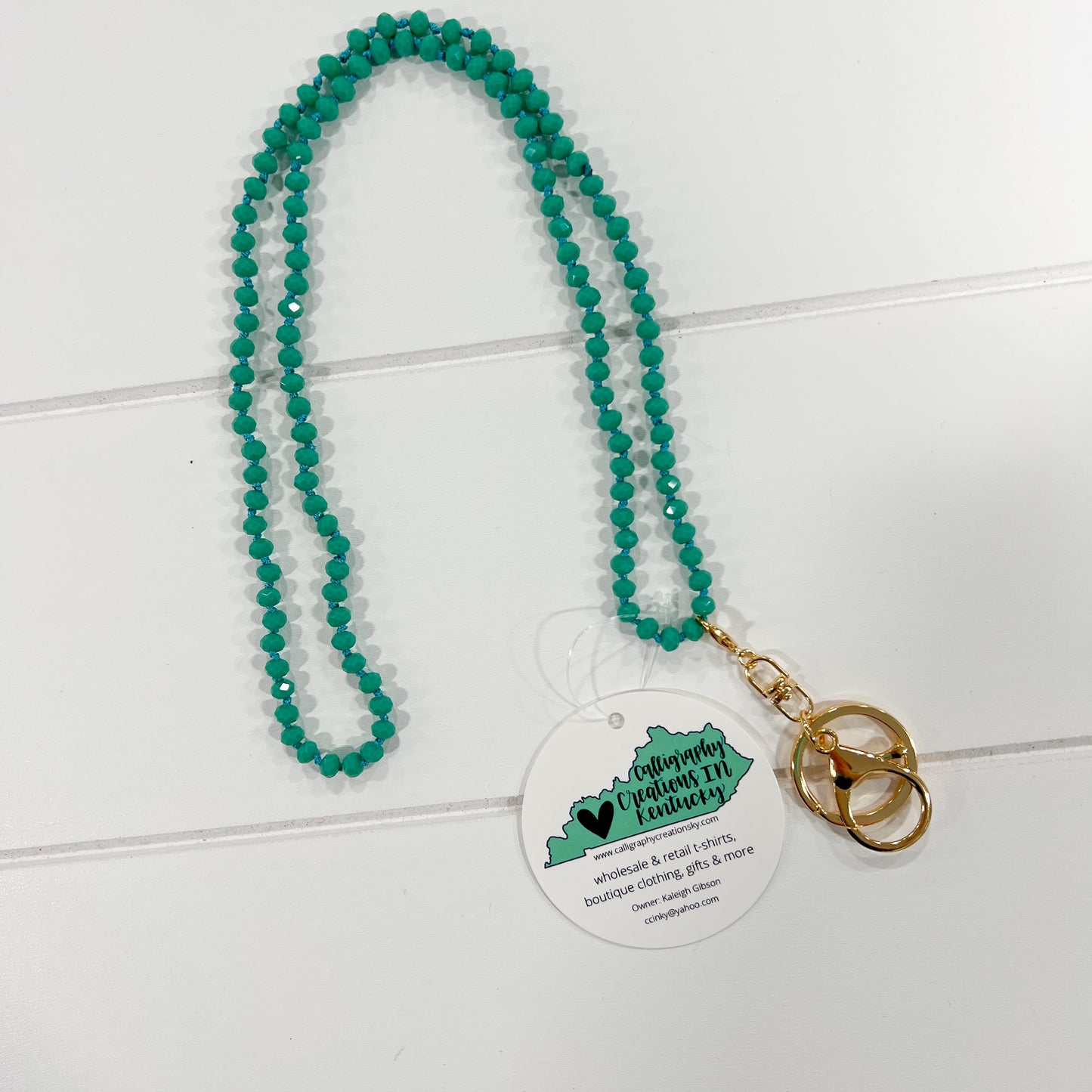 Turquoise Sparkle Lanyard/Necklace