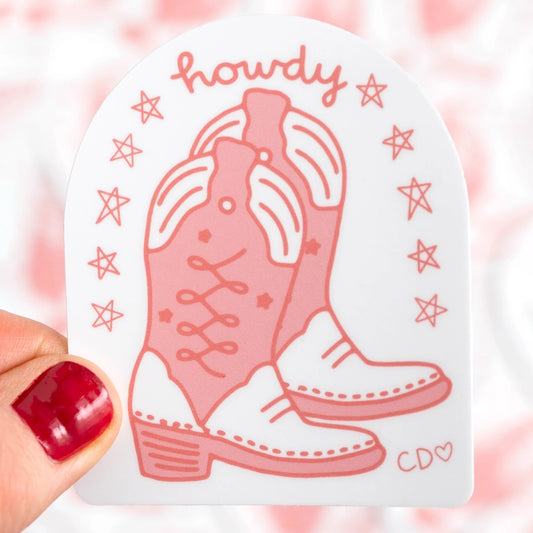 Howdy Boots Sticker