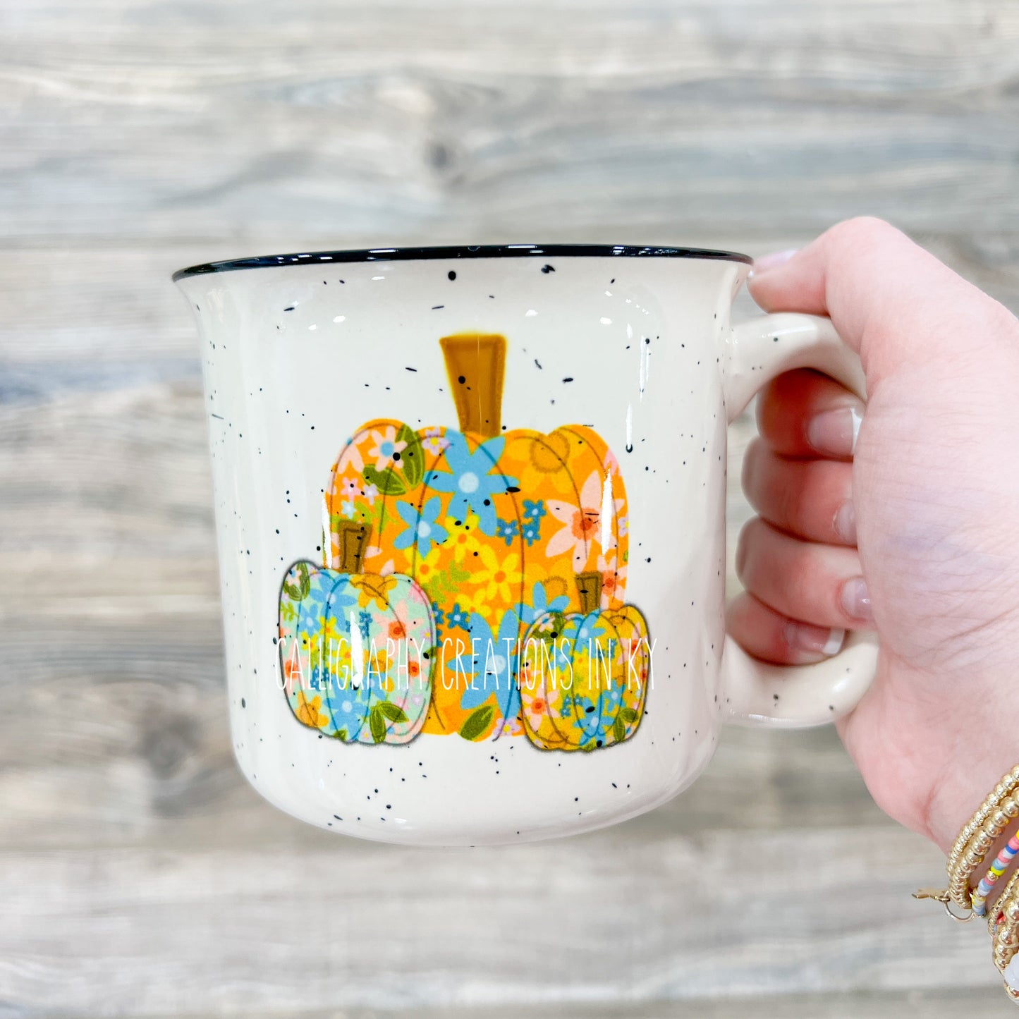 Floral Whimsy Pumpkin Doodles By Rebekah Mug