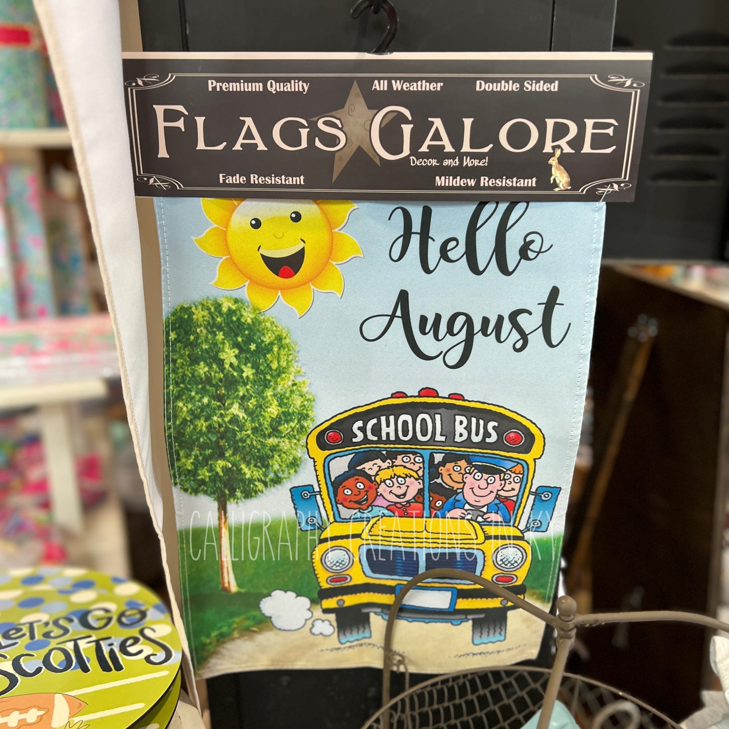 Hello August Garden Flag