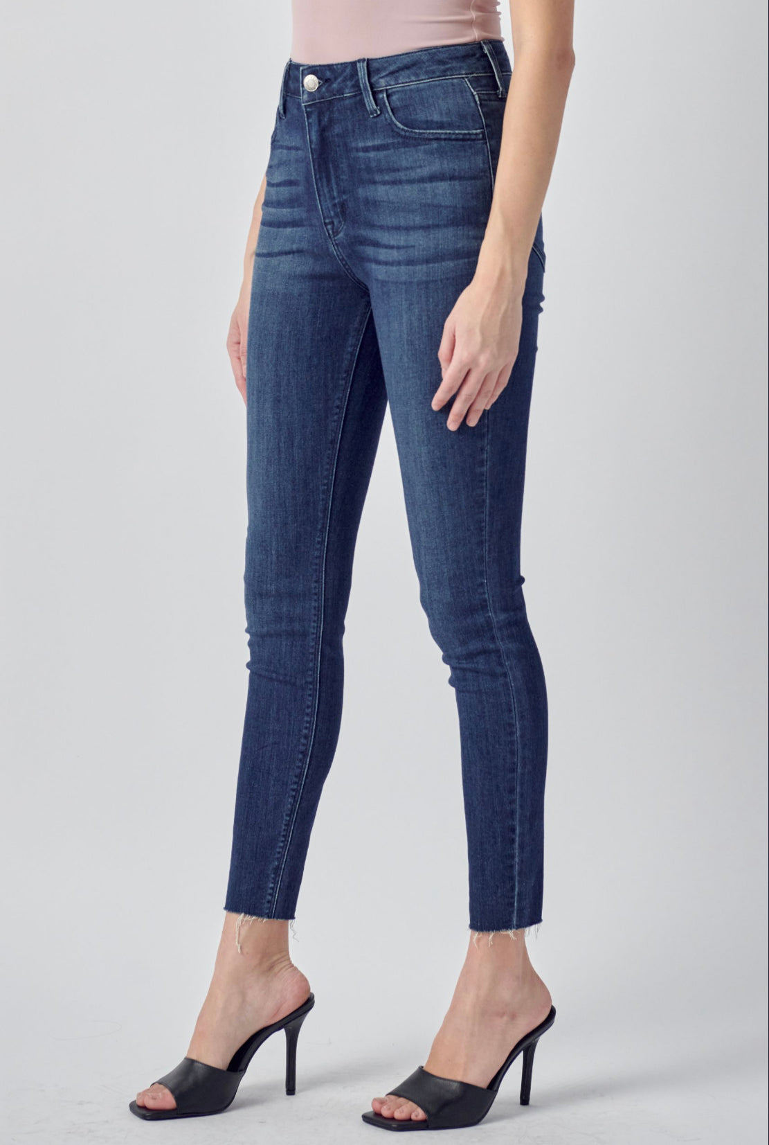 High Rise Straight Cut Ankle Skinny • Cello - FINAL SALE - DOORBUSTER DEAL