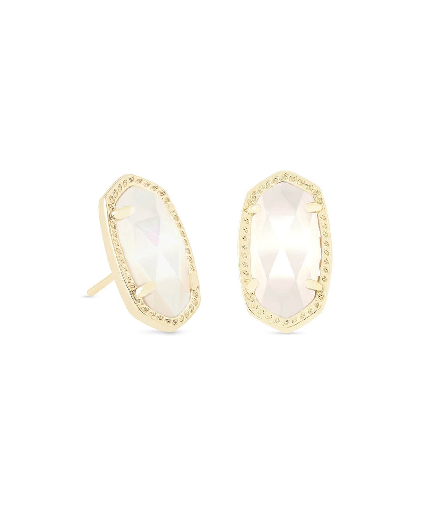 Kendra Scott Ellie Stud Earrings - Gold Ivory Mother Of Pearl