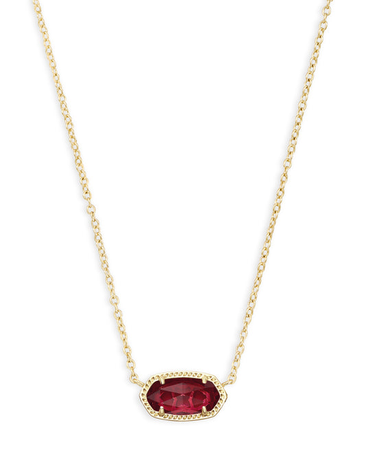 Kendra Scott Elisa Pendant Necklace - Gold Clear Berry