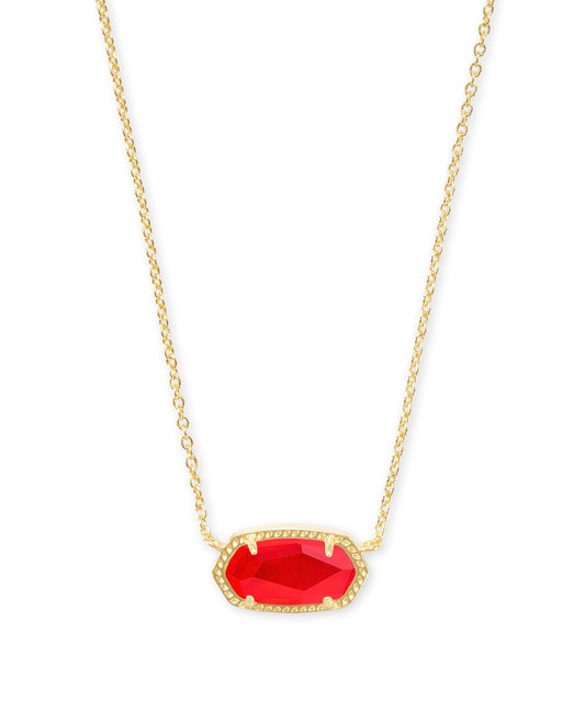 Kendra Scott Elisa Pendant Necklace - Gold Red Illusion