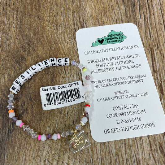 Resilience / Radiant Little Words Project Beaded Bracelet