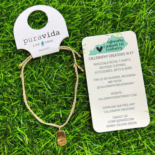 Sundown Gold Charm | Pura Vida Bracelet