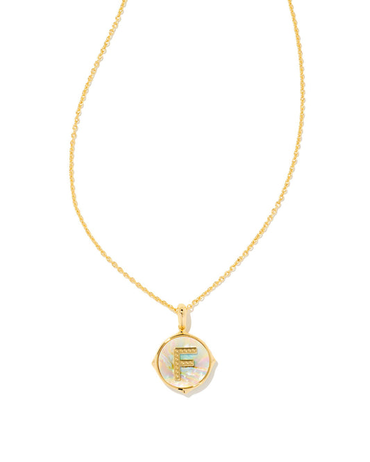 Kendra Scott Letter F Disc Pendant Necklace