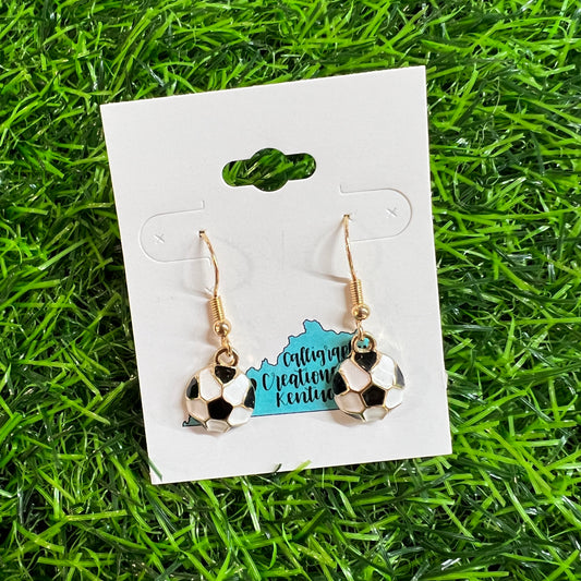 Mini Soccer Ball Earrings