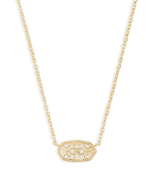 Kendra Scott Elisa Pendant Necklace - Gold Filigree Metal