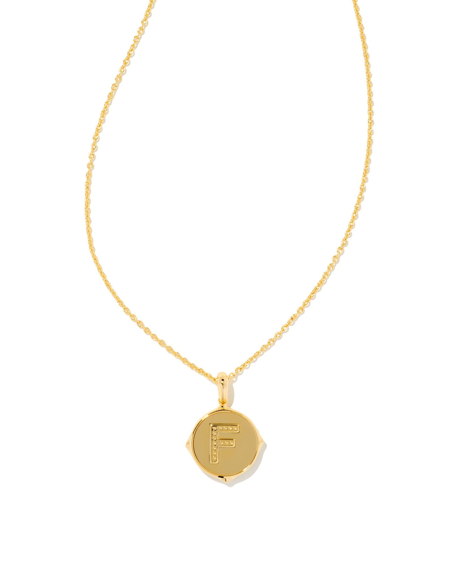 Kendra Scott Letter F Disc Pendant Necklace