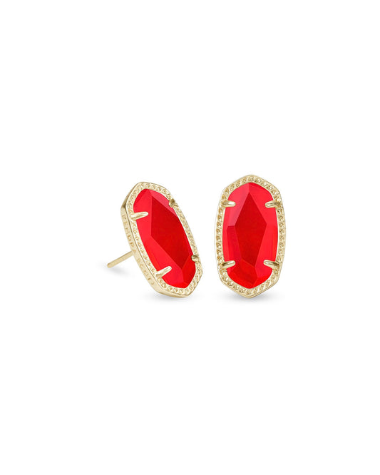 Kendra Scott Ellie Stud Earrings - Gold Red Illusion