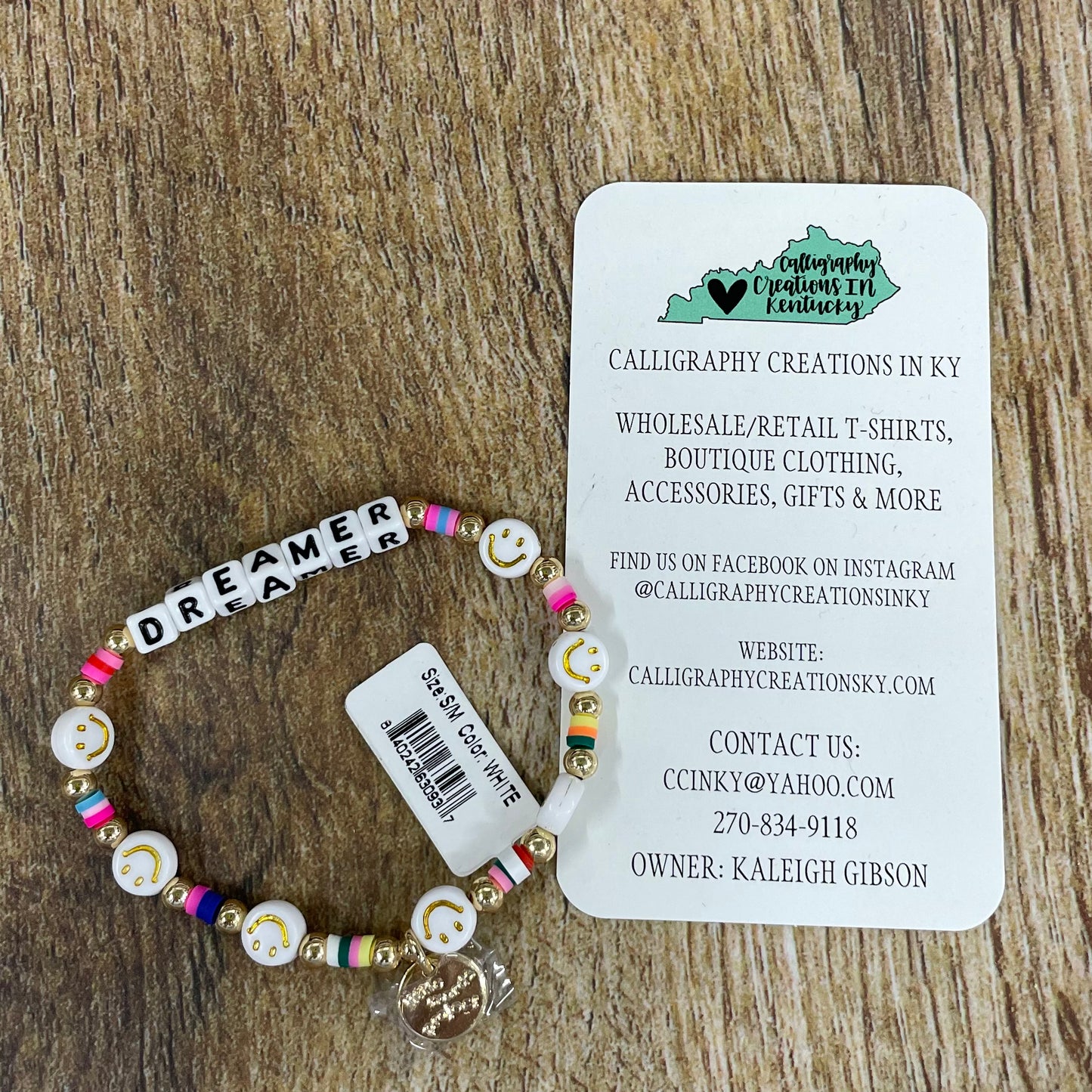 Dreamer / Whispering Woods Little Words Project Beaded Bracelet