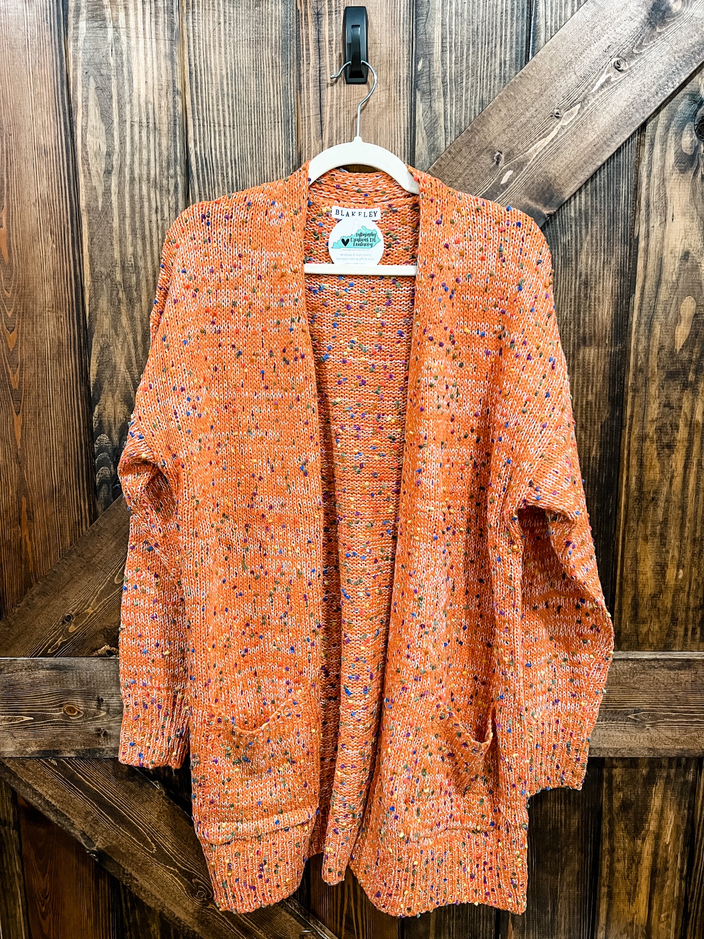 Orange Confetti Cardigan - FINAL SALE