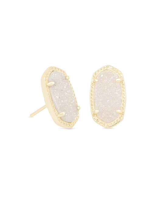 Kendra Scott Ellie Stud Earrings - Gold Iridescent Drusy