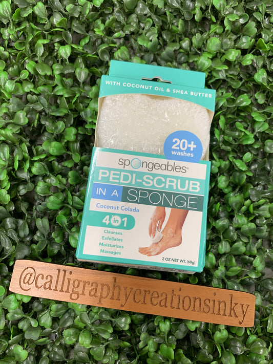 Spongeable Pedi Scrub-Coconut Colada