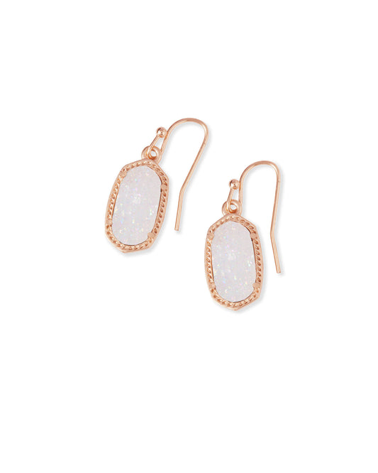 Kendra Scott Lee Drop Earrings - Rose Gold Iridescent Drusy