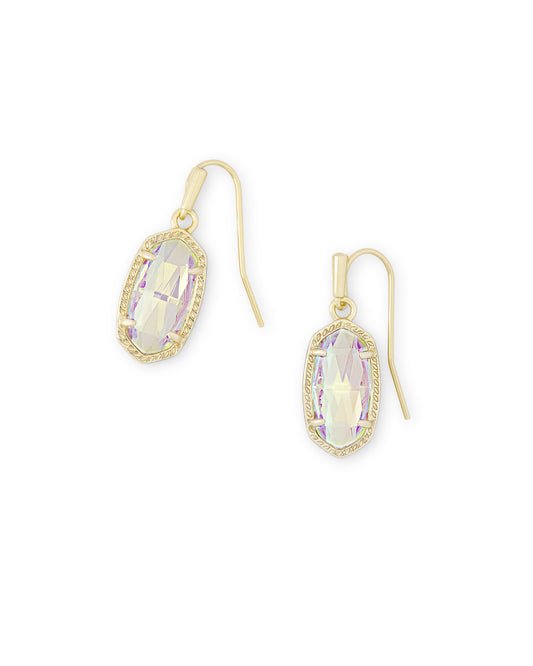 Kendra Scott Lee Drop Earrings - Gold Dichroic Glass