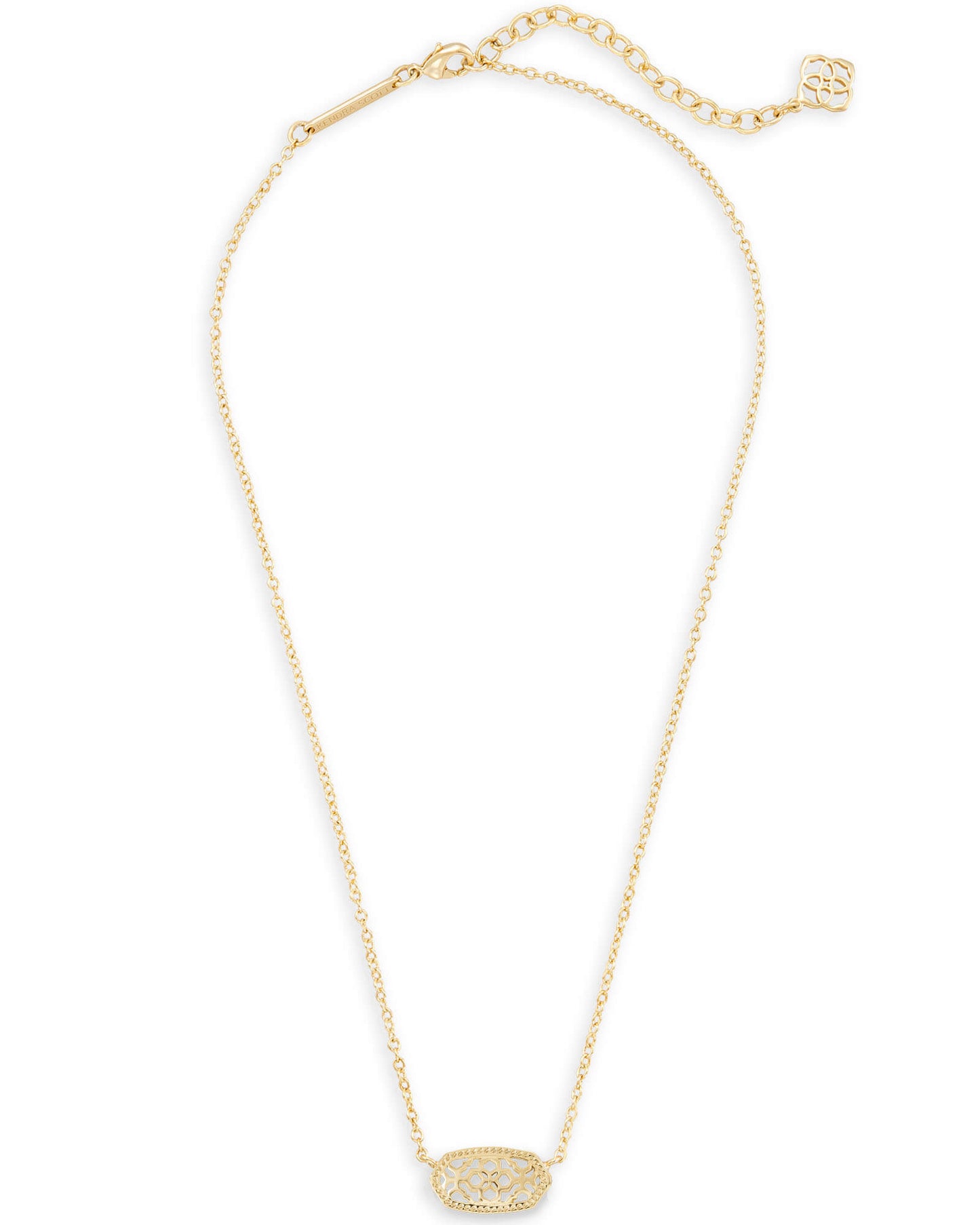 Kendra Scott Elisa Pendant Necklace - Gold Filigree Metal