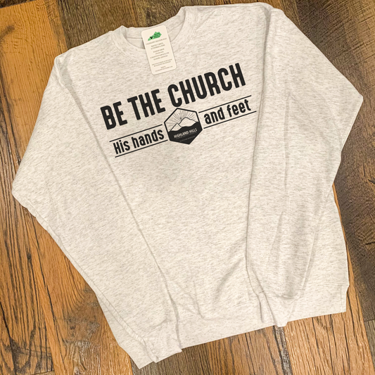 Highland Hills Be The Church Heather White Sweatshirt