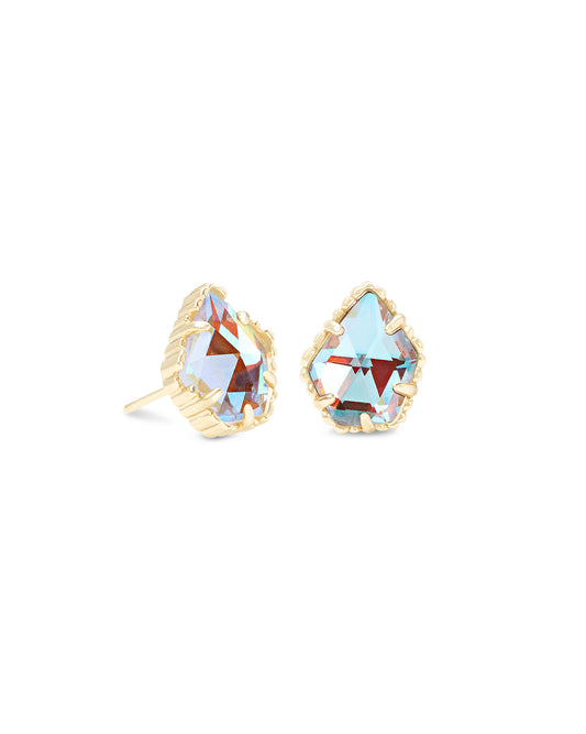 Kendra Scott Tessa Stud Earrings - Gold Dichroic Glass