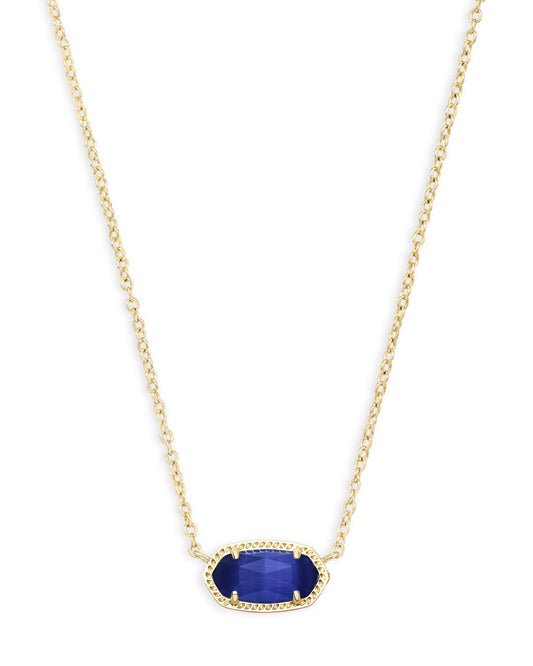 Kendra Scott Elisa Pendant Necklace - Gold Cobalt Cats Eye