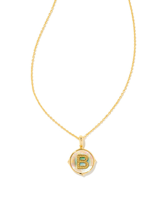 Kendra Scott Letter B Disc Pendant Necklace