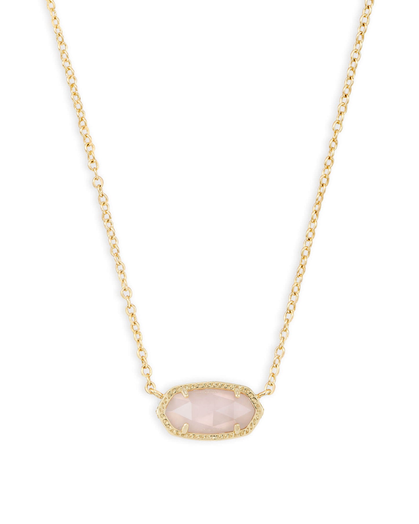 Kendra Scott Elisa Pendant Necklace - Gold Rose Quartz