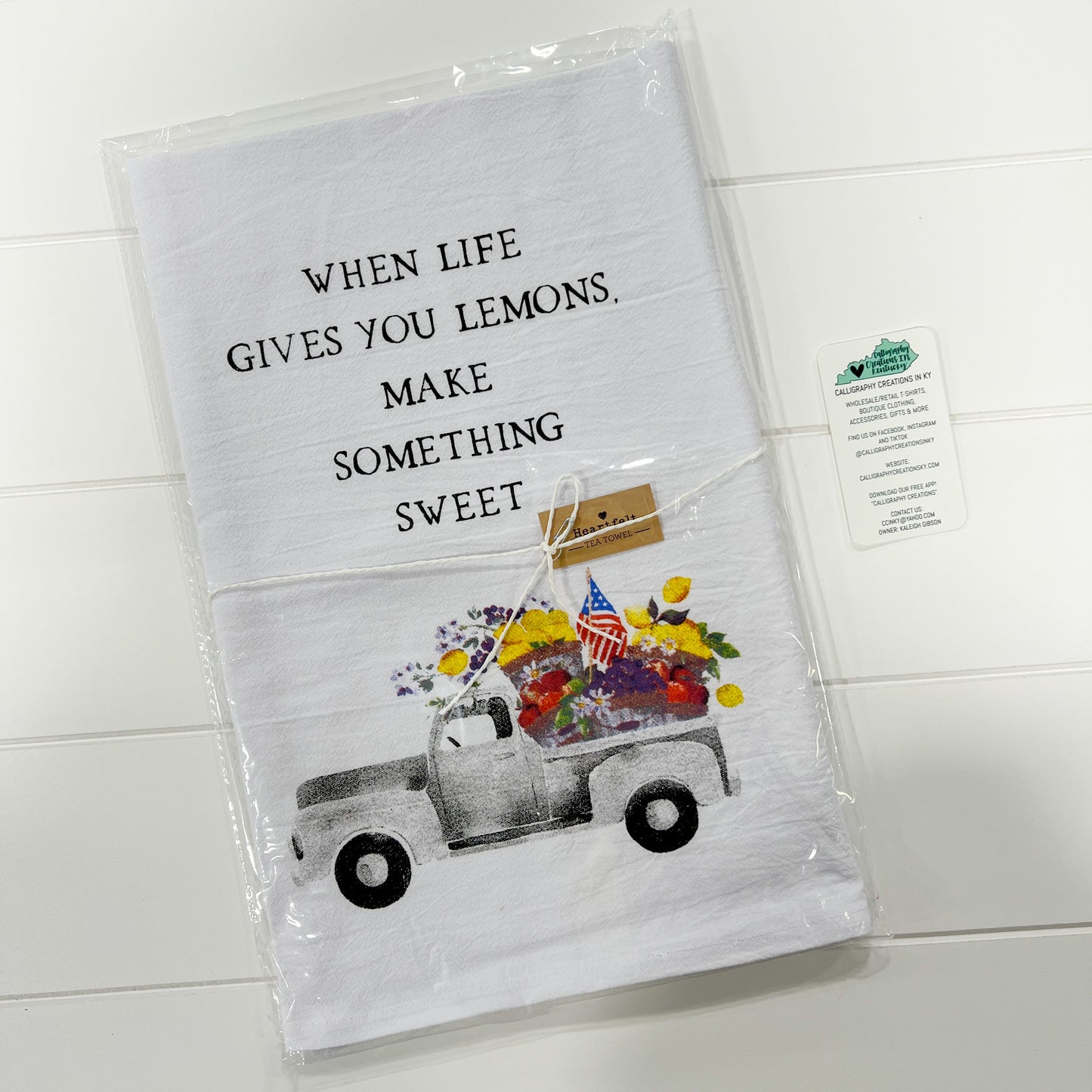 When Life Gives You Lemons Tea Towel