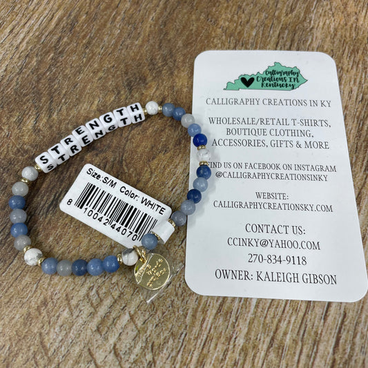 Strength / Bluestone Little Words Project Beaded Bracelet