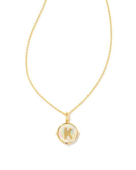 Kendra Scott Letter K Disc Pendant Necklace