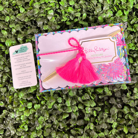 Lilly Pulitzer Notecube-Walking On Sunshine