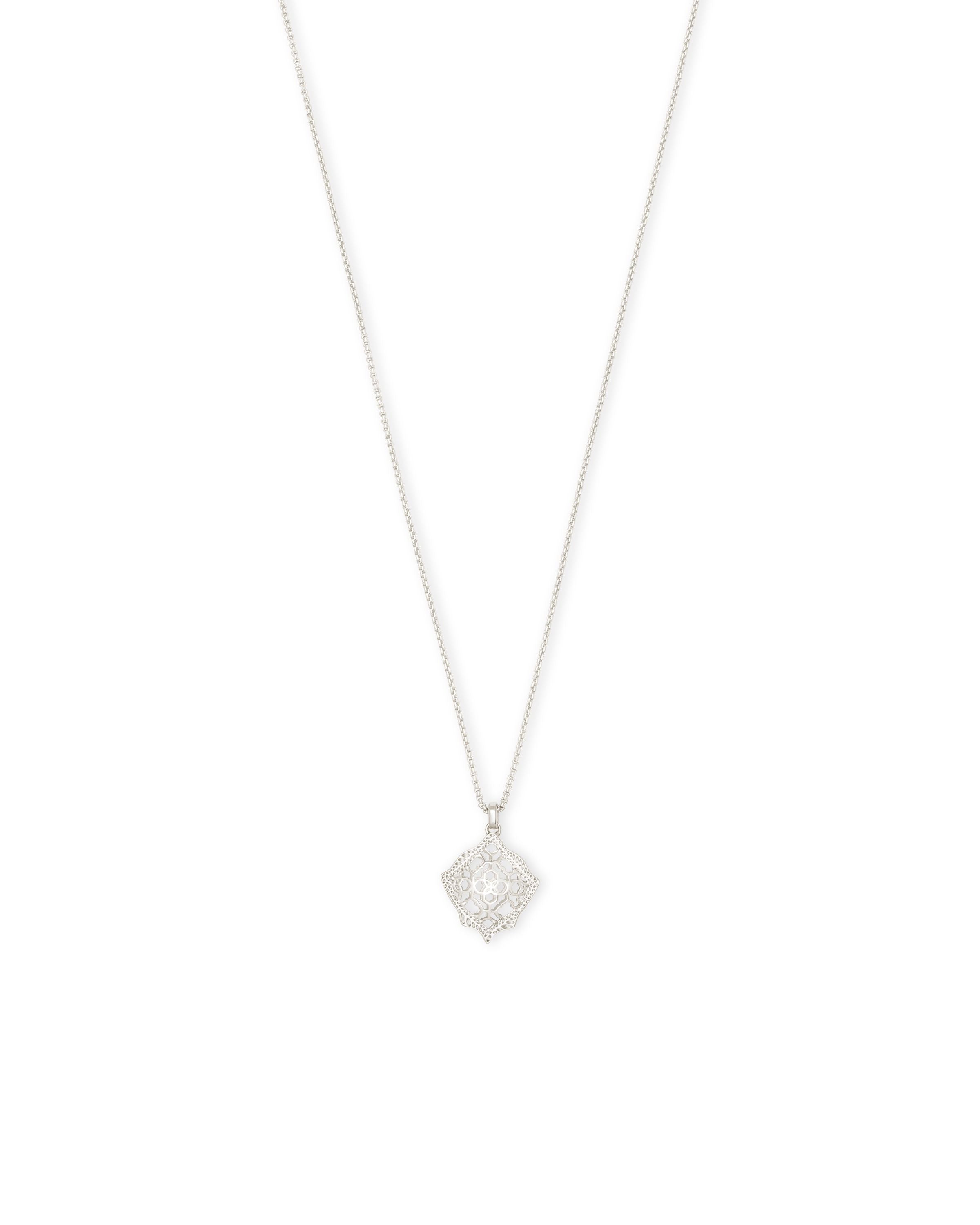 Kendra Scott Elisa Pendant Necklace in Black Drusy | Gage Diamonds