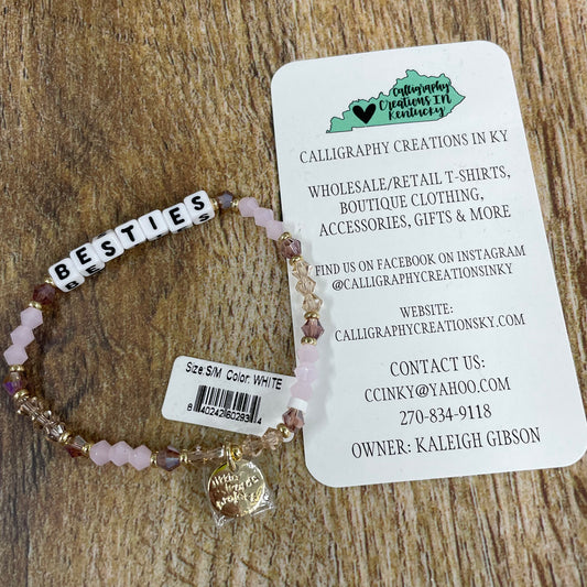 Besties / Sugarplum Little Words Project Beaded Bracelet