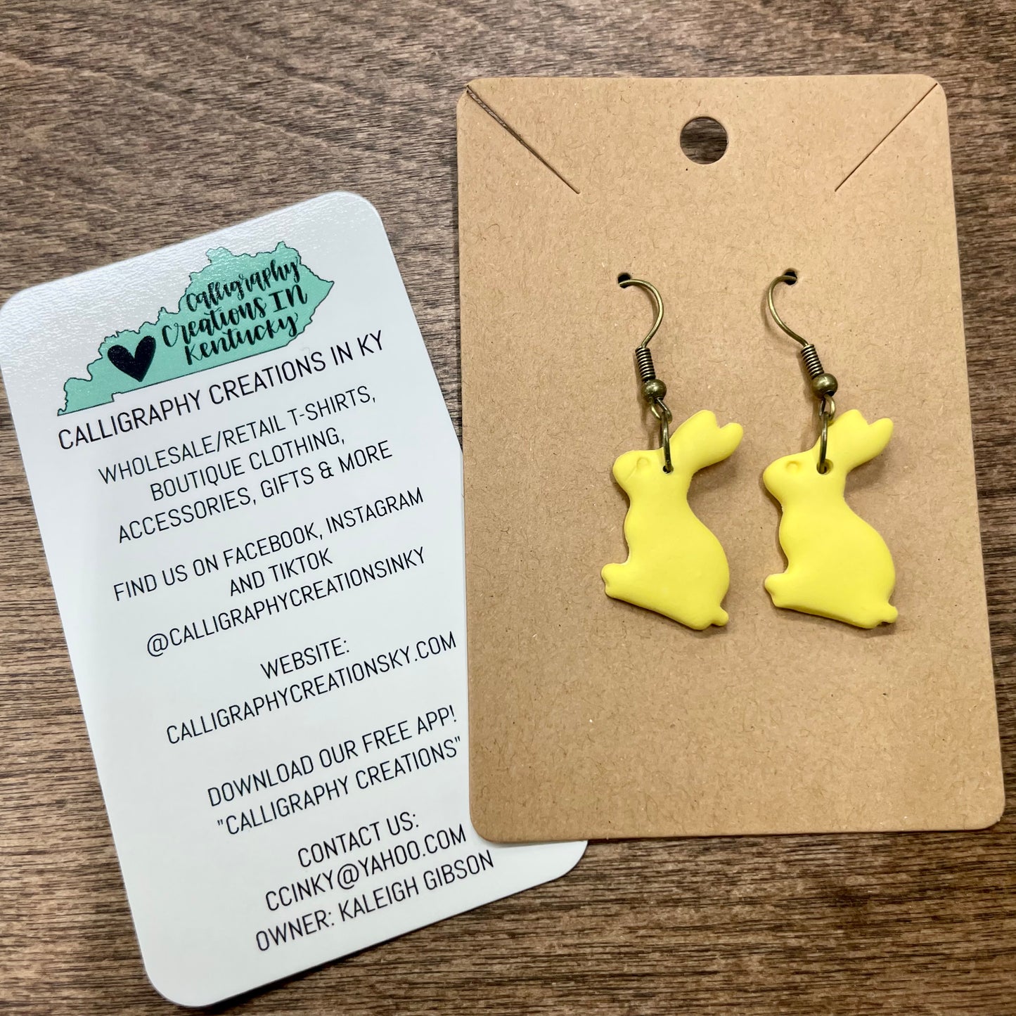 Yellow Bunny Earrings